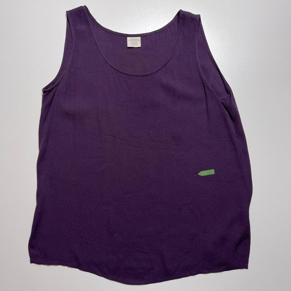 Ladies Purple Rayon 2pc Outfit Set Tank Top Pants - Picture 6 of 12